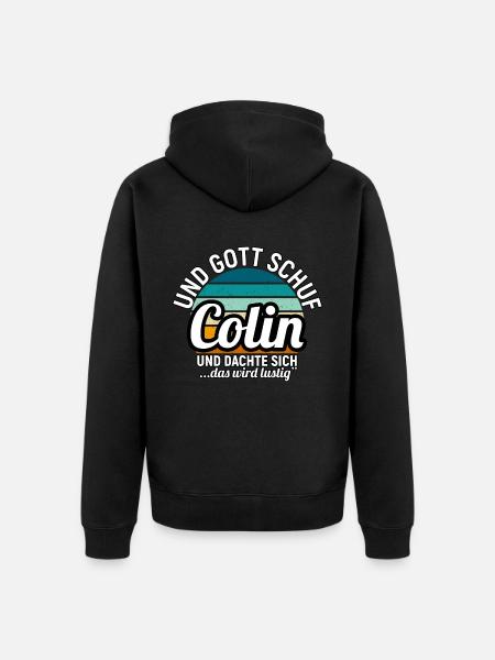 Constantin - Unisex Premium Bio Zip Hoodie - Schwarz