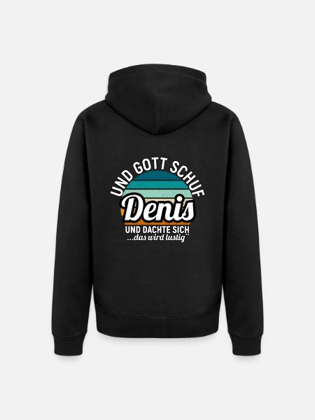 Detlef - Unisex Premium Bio Zip Hoodie - Schwarz