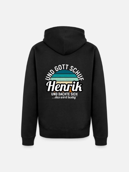 Henrik - Unisex Premium Bio Zip Hoodie - Schwarz
