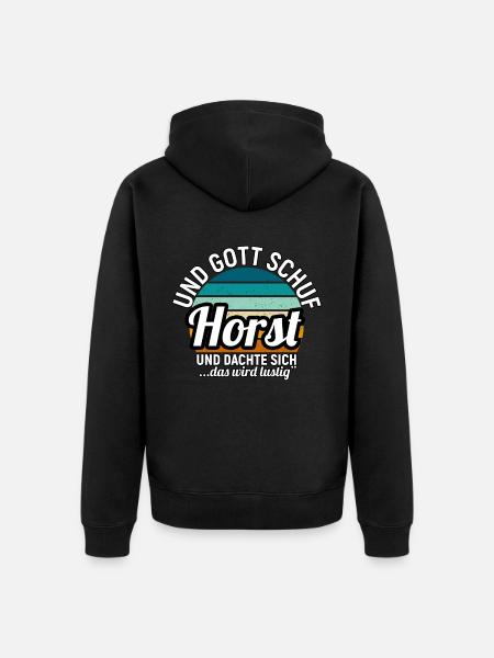 Horst - Unisex Premium Bio Zip Hoodie - Schwarz