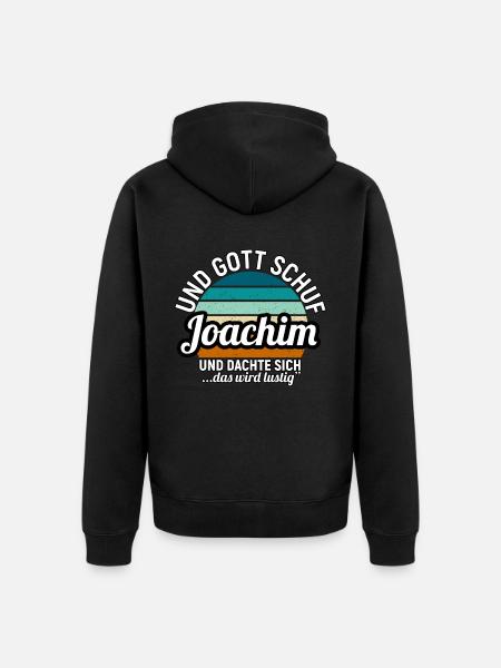 Joachim - Unisex Premium Bio Zip Hoodie - Schwarz