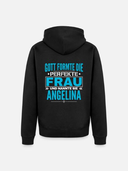 Conception du nom d’Angelina - Veste à capuche bio Premium Unisexe - noir