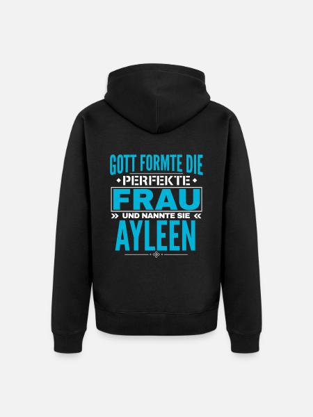 Conception du nom d’Ayleen - Veste à capuche bio Premium Unisexe - noir
