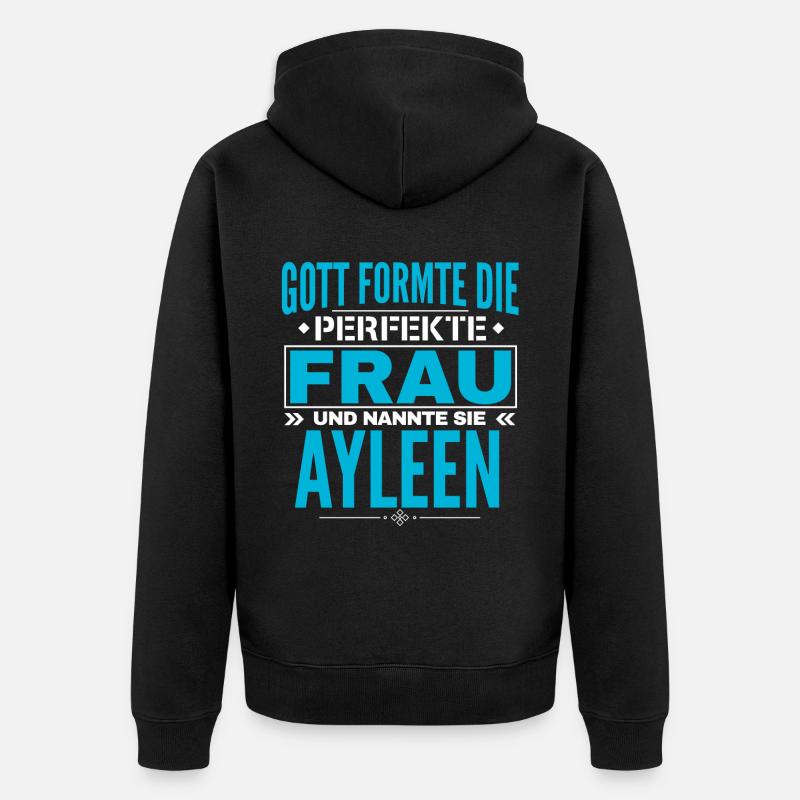 Conception du nom d’Ayleen - Veste à capuche bio Premium Unisexe - noir