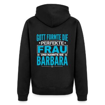 Conception du nom de Barbara - Veste à capuche bio Premium Unisexe - noir - Dos - Nico (187cm)
