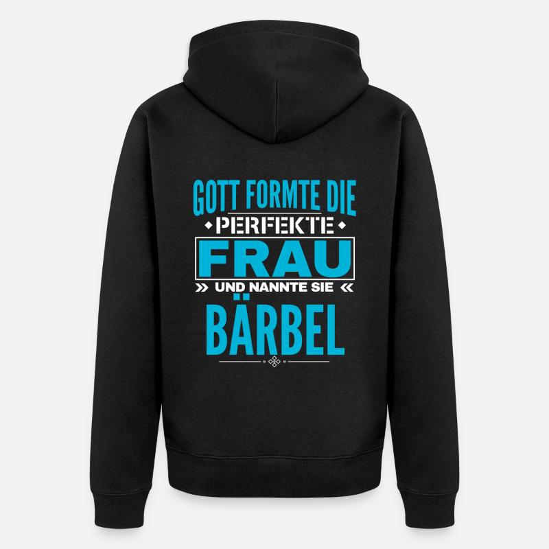 Bärbel Name Design - Veste à capuche bio Premium Unisexe - noir
