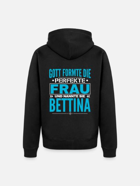 Conception du nom Bettina - Veste à capuche bio Premium Unisexe - noir