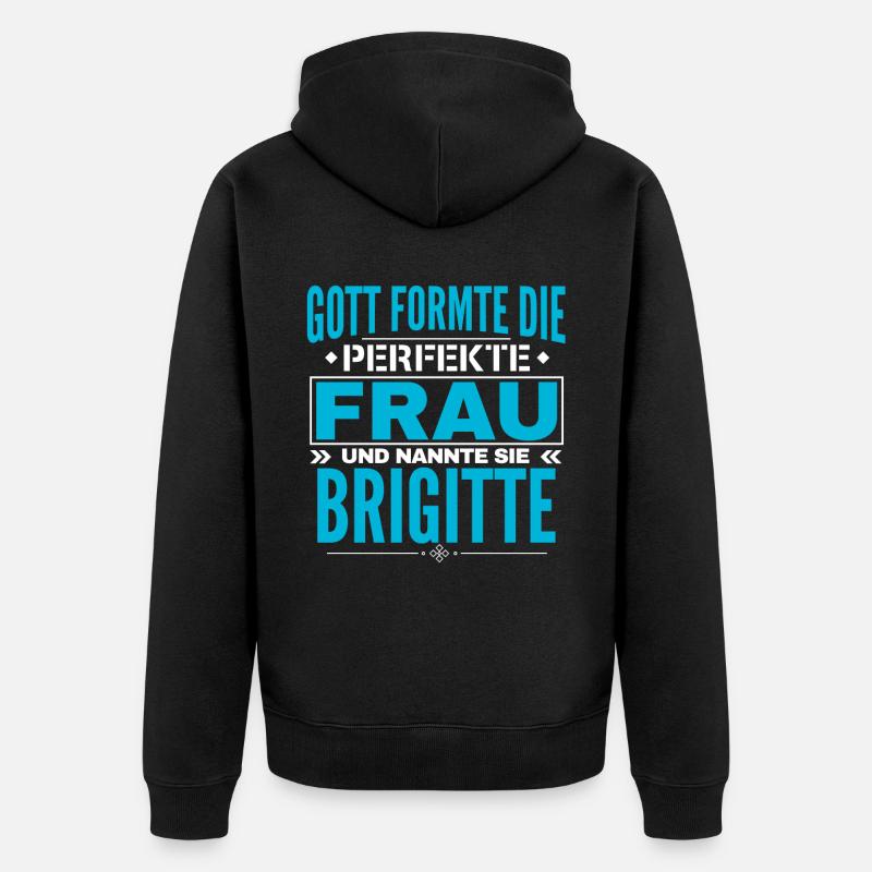 Brigitte Nom Design - Veste à capuche bio Premium Unisexe - noir