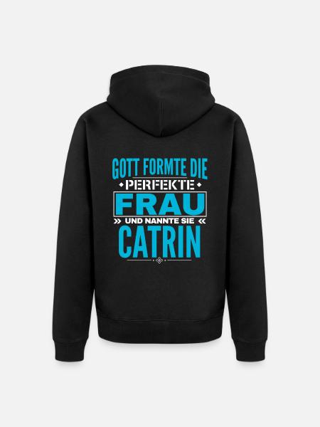 Conception du nom Catrin - Veste à capuche bio Premium Unisexe - noir