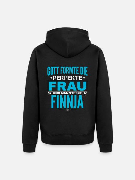 Finnja Name Design - Veste à capuche bio Premium Unisexe - noir