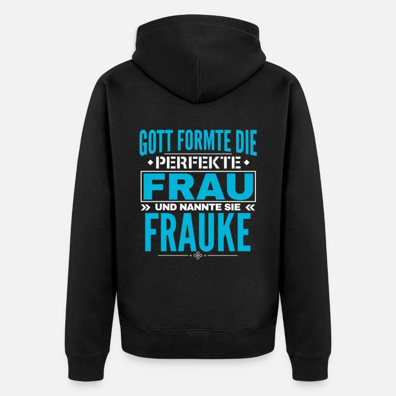 Conception du nom Frauke - Veste à capuche bio Premium Unisexe - noir