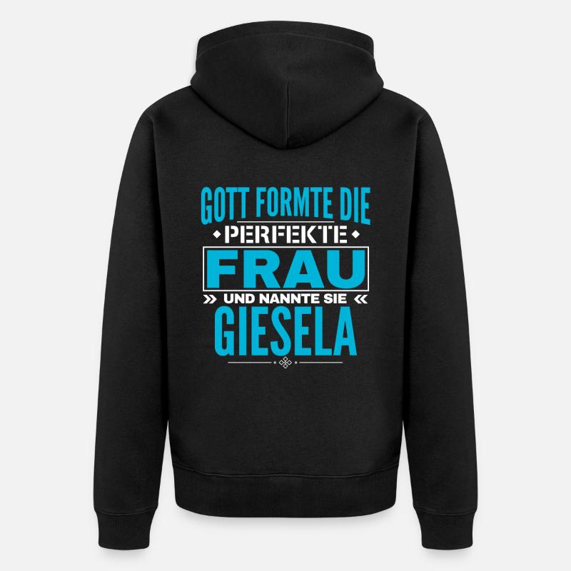 Conception du nom Giesela - Veste à capuche bio Premium Unisexe - noir