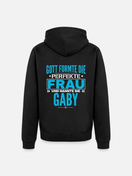 Conception du nom Gaby - Veste à capuche bio Premium Unisexe - noir