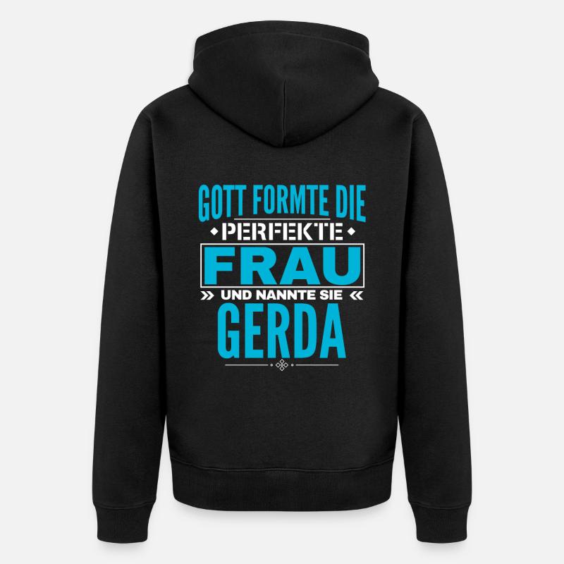 Conception du nom Gerda - Veste à capuche bio Premium Unisexe - noir