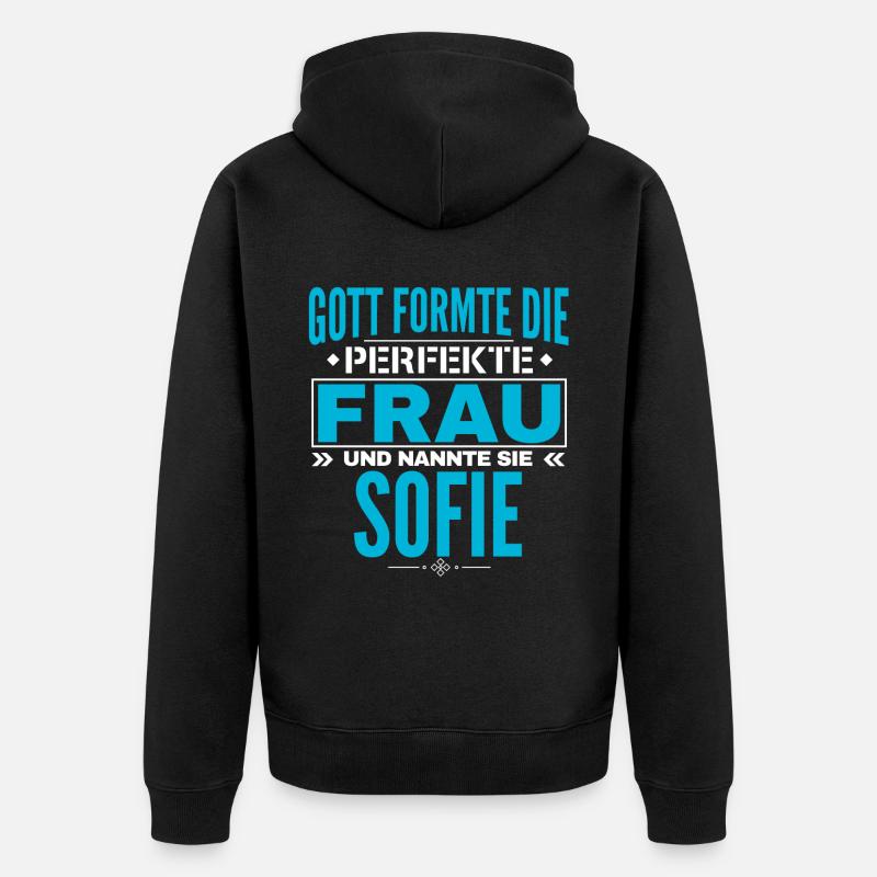 Conception du nom Gudrun - Veste à capuche bio Premium Unisexe - noir