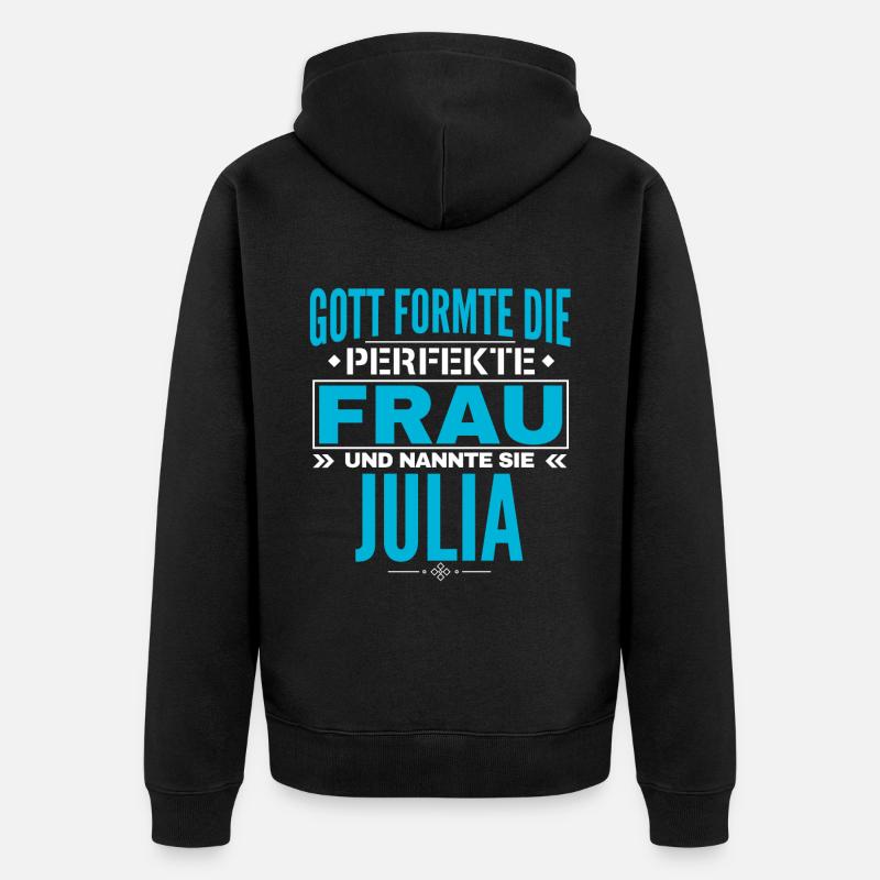 Conception du nom de Julia - Veste à capuche bio Premium Unisexe - noir