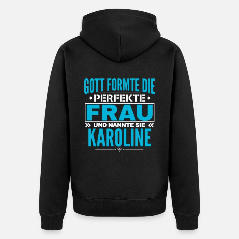 Karoline Nom Design - Veste à capuche bio Premium Unisexe - noir