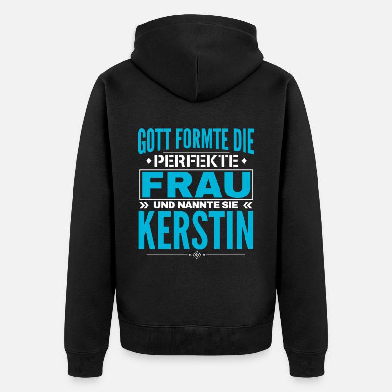 Conception du nom Kerstin - Veste à capuche bio Premium Unisexe - noir