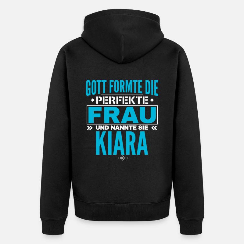 Conception du nom Kiara - Veste à capuche bio Premium Unisexe - noir