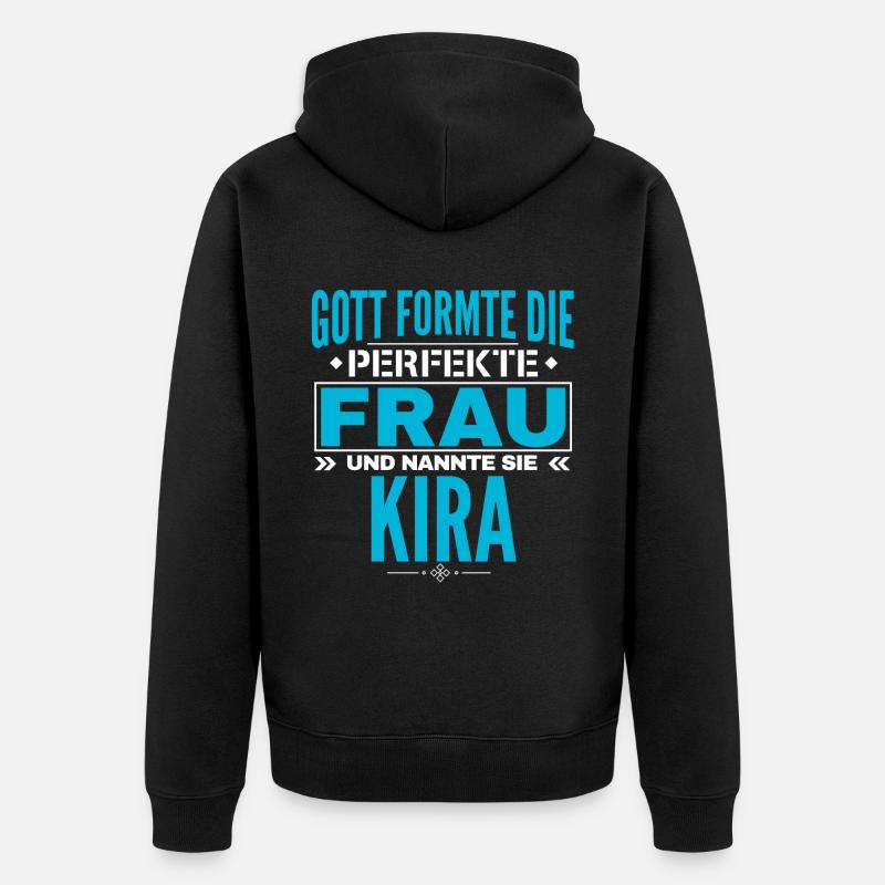 Conception du nom de Kira - Veste à capuche bio Premium Unisexe - noir