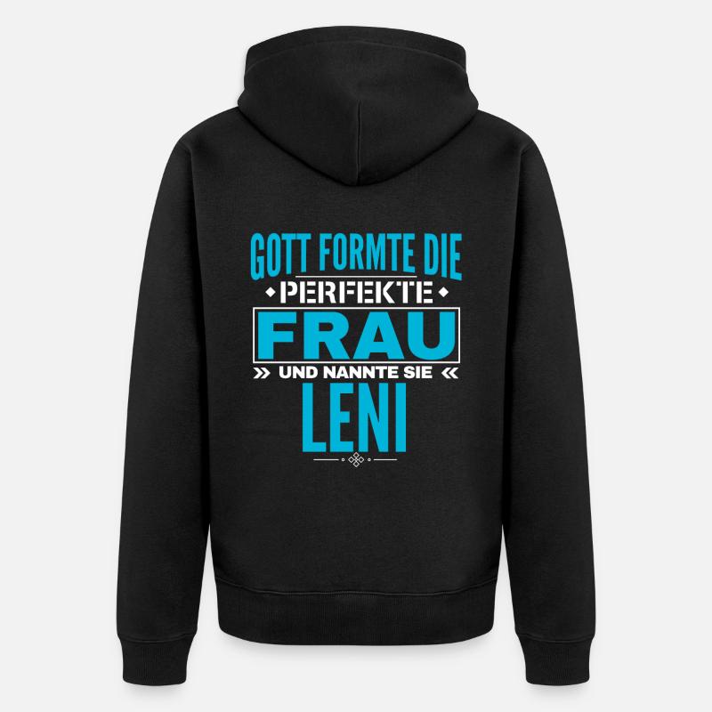 Conception du nom de Leni - Veste à capuche bio Premium Unisexe - noir