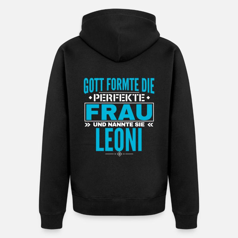 Conception du nom Leoni - Veste à capuche bio Premium Unisexe - noir