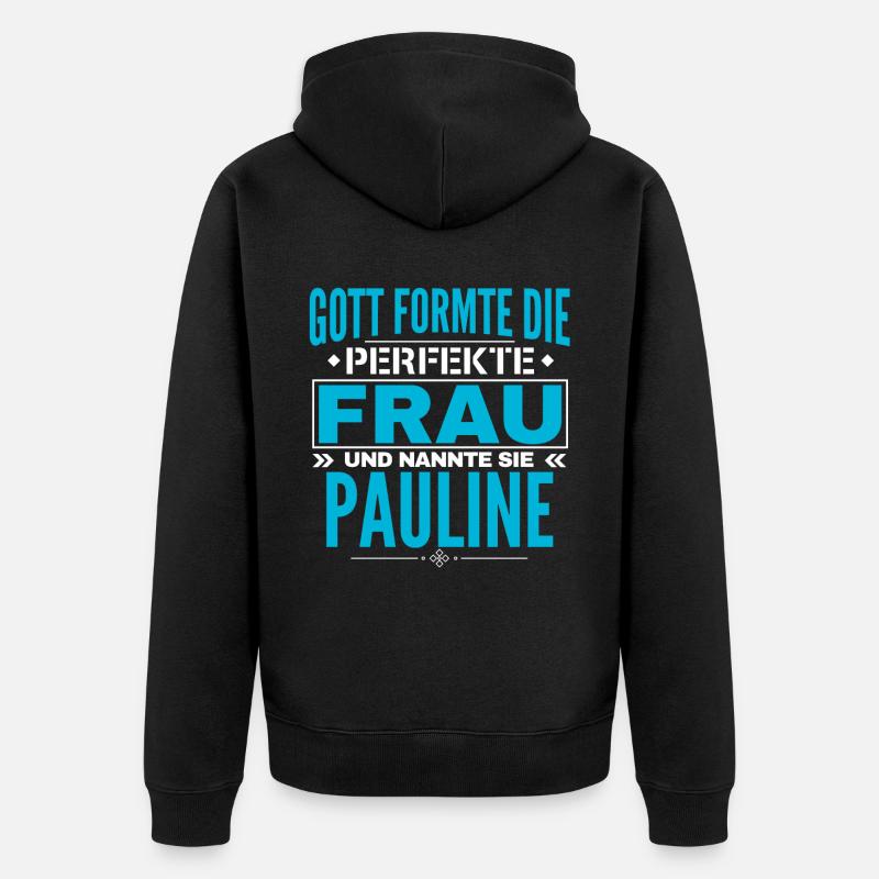 Conception du nom Pauline - Veste à capuche bio Premium Unisexe - noir
