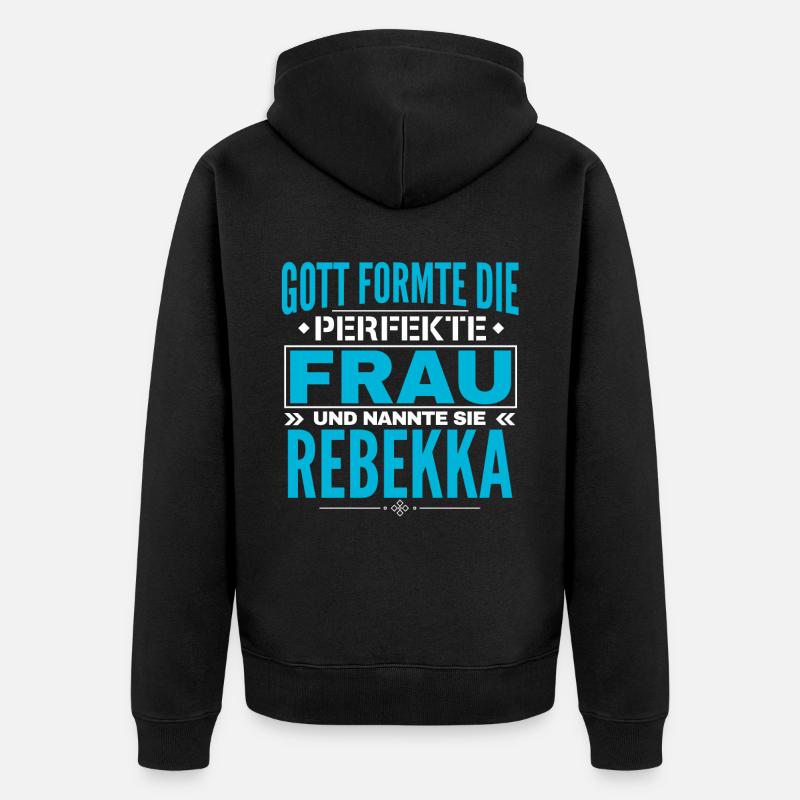 Conception du nom Rebekka - Veste à capuche bio Premium Unisexe - noir