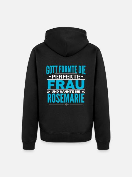 Rosemarie Name Design - Unisex Premium Organic Zip Hoodie - black