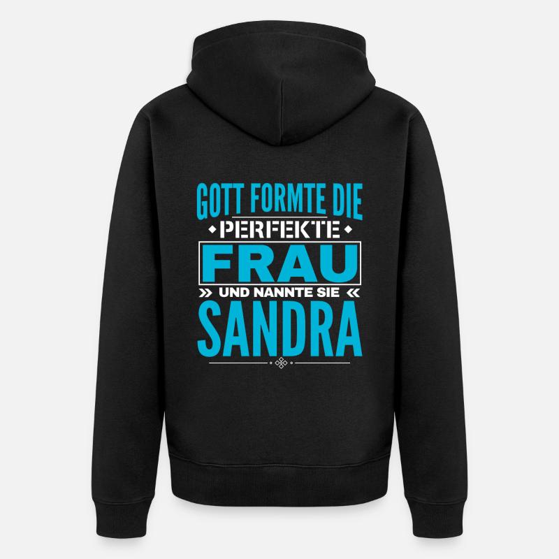 Sandra Nom Design - Veste à capuche bio Premium Unisexe - noir