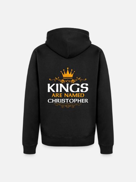 Christopher - Unisex Premium Organic Zip Hoodie - black