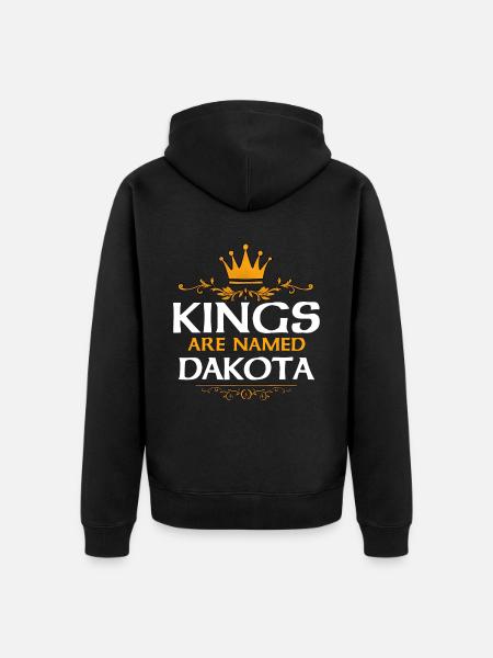 Dakota - Unisex Premium Organic Zip Hoodie - black