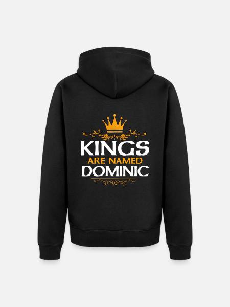 Dominic - Unisex Premium Organic Zip Hoodie - black
