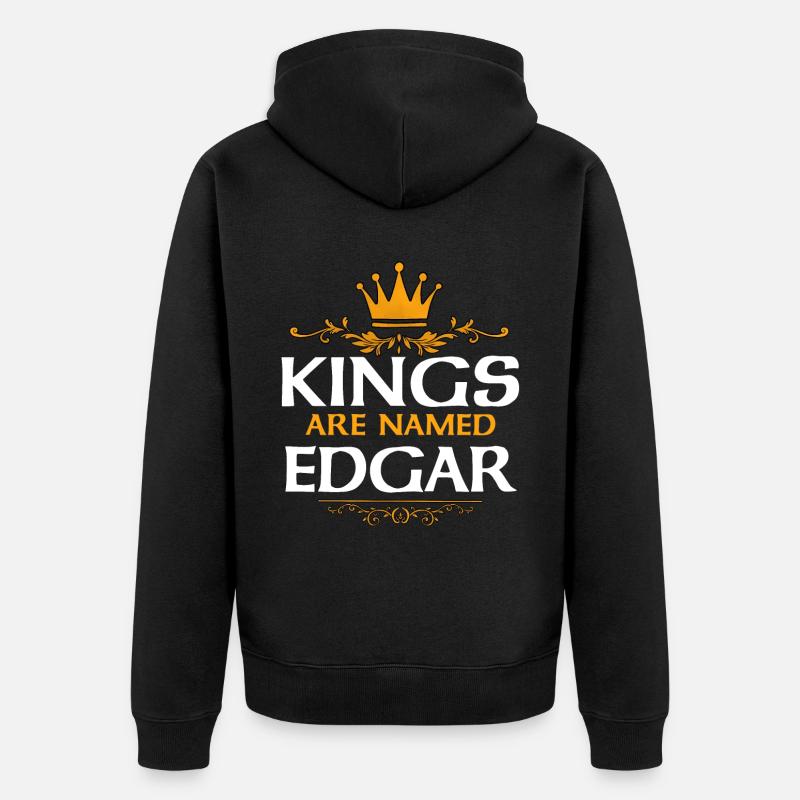 Edgar - Unisex Premium Bio Zip Hoodie - Schwarz