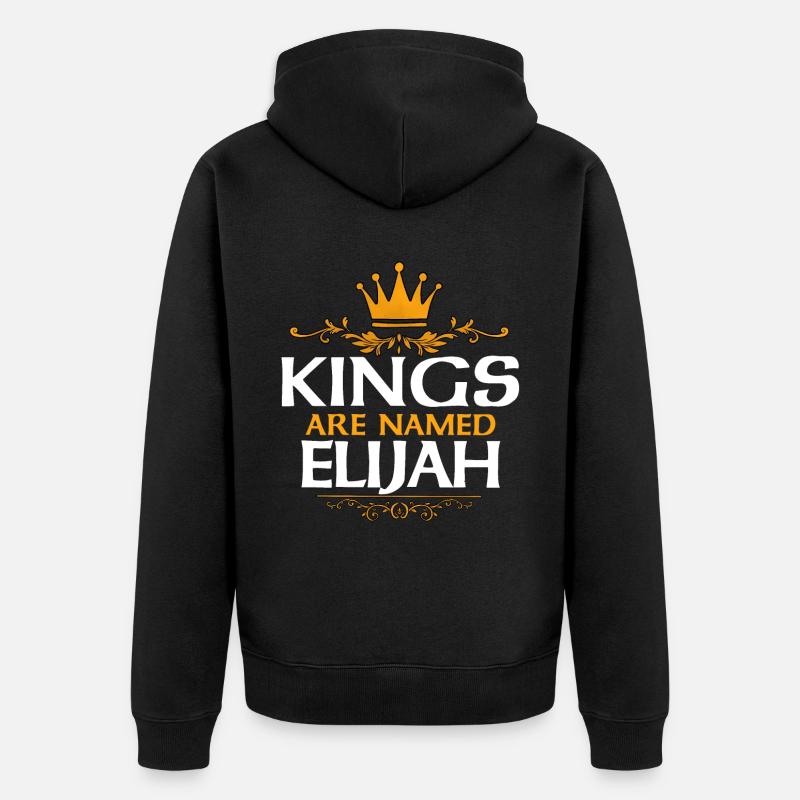 Elijah - Unisex Premium Bio Zip Hoodie - Schwarz