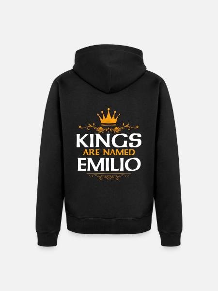 Emilio - Unisex Premium Organic Zip Hoodie - black