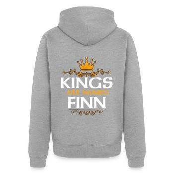 Finlandais - Veste à capuche bio Premium Unisexe - gris chiné - Dos - Nico (187cm)