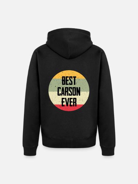 Best Carson Ever - Unisex Premium Bio Zip Hoodie - Schwarz