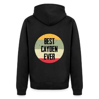 Le meilleur Cayden de tous les temps - Veste à capuche bio Premium Unisexe - noir - Dos - Nico (187cm)