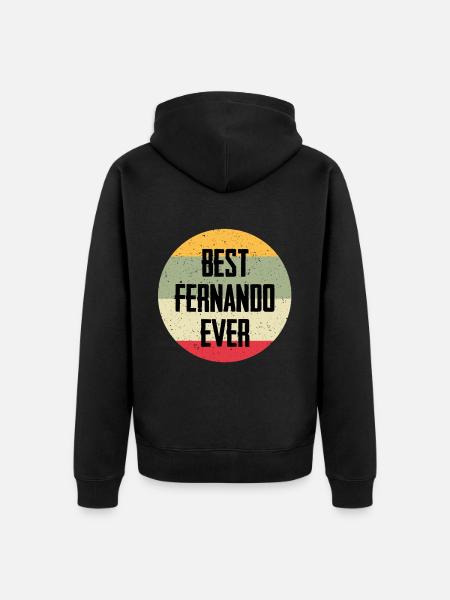 Best Fernando Ever - Unisex Premium Bio Zip Hoodie - Schwarz