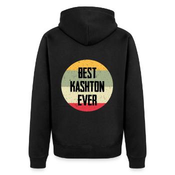 Le meilleur kashton de tous les temps - Veste à capuche bio Premium Unisexe - noir - Dos - Nico (187cm)