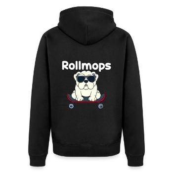 Vadrouille à rouleaux - Veste à capuche bio Premium Unisexe - noir - Dos - Nico (187cm)