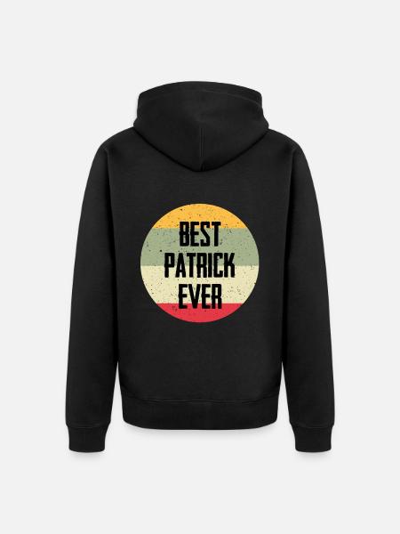 Best Patrick Ever - Unisex Premium Bio Zip Hoodie - Schwarz