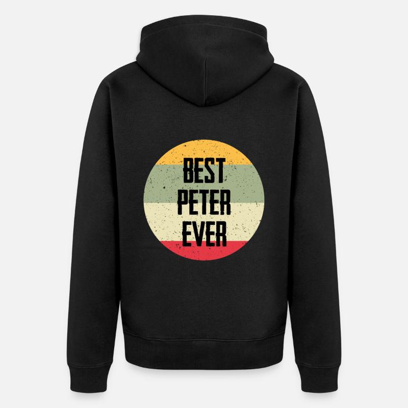 Best Peter Ever - Unisex Premium Bio Zip Hoodie - Schwarz