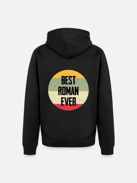 Best Roman Ever - Unisex Premium Organic Zip Hoodie - black