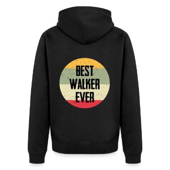 Best Walker Ever - Unisex Premium Organic Zip Hoodie - black - Back - Nico (187cm)