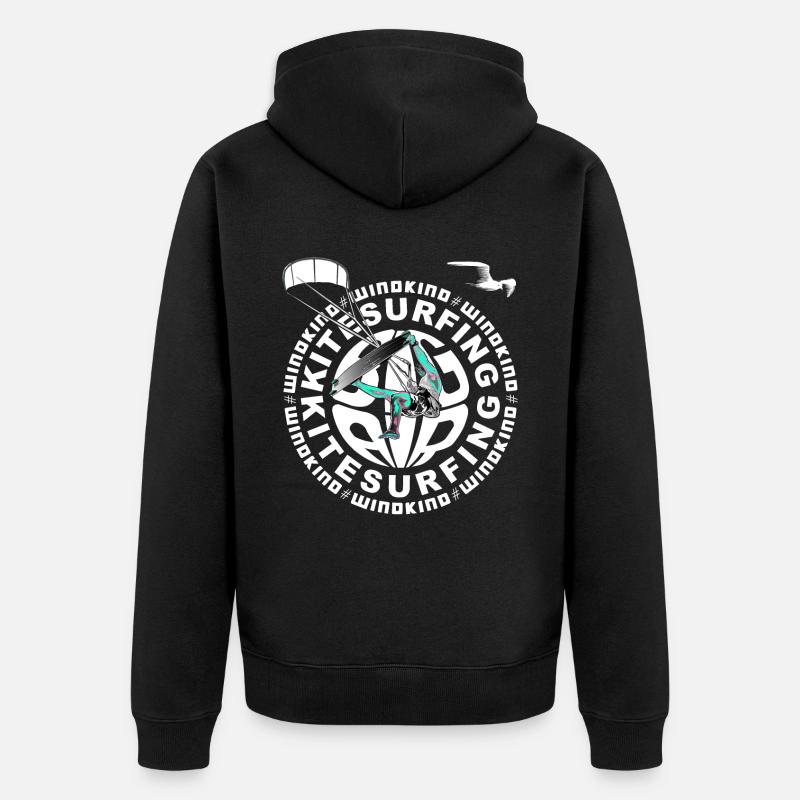Kitesurf - Veste à capuche bio Premium Unisexe - noir