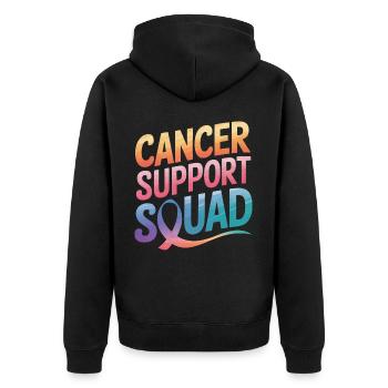 Sensibilisation au cancer Cancer Cancer du sein - Veste à capuche bio Premium Unisexe - noir - Dos - Nico (187cm)