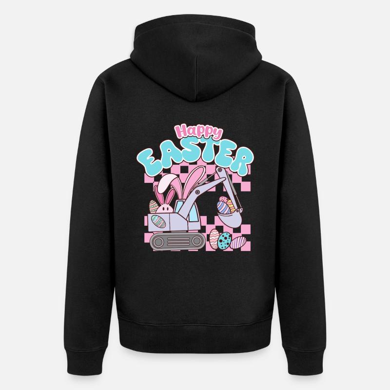 Joyeuses Pâques - Veste à capuche bio Premium Unisexe - noir