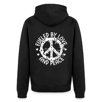 Hippies - Veste à capuche bio Premium Unisexe - noir - Dos - Nico (187cm)